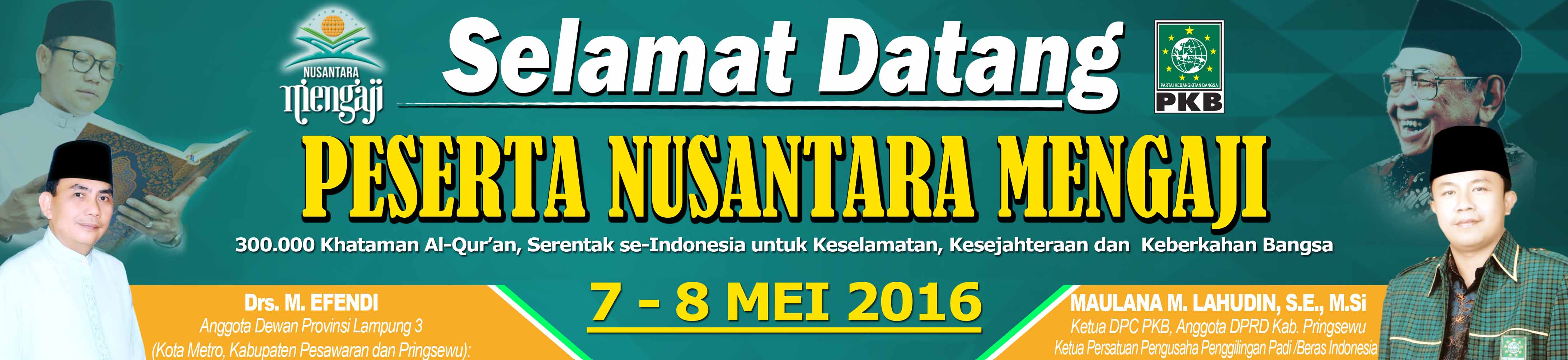 Cetak Banner Selamat Datang Peserta PKB lampung Nusantara 